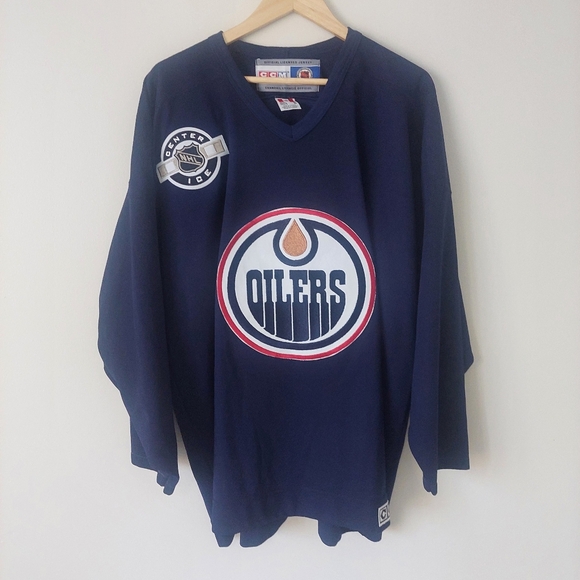 CCM Oilers Jersey, Official Licensed NHL Center Ice, Blank Back, Size XL - Picture 3 of 14